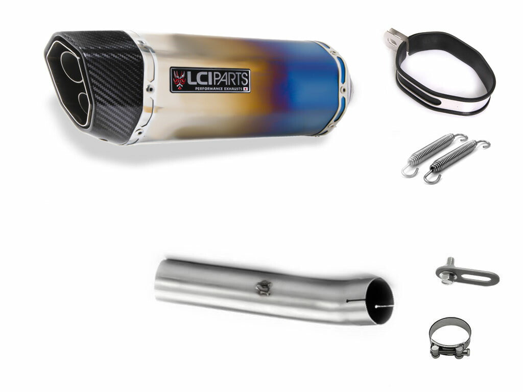 テンページです！ Kawasaki ZX10R ZX-10R 2004-2005 LCIPARTS TWIN-END TITANIUM SLIP-ON