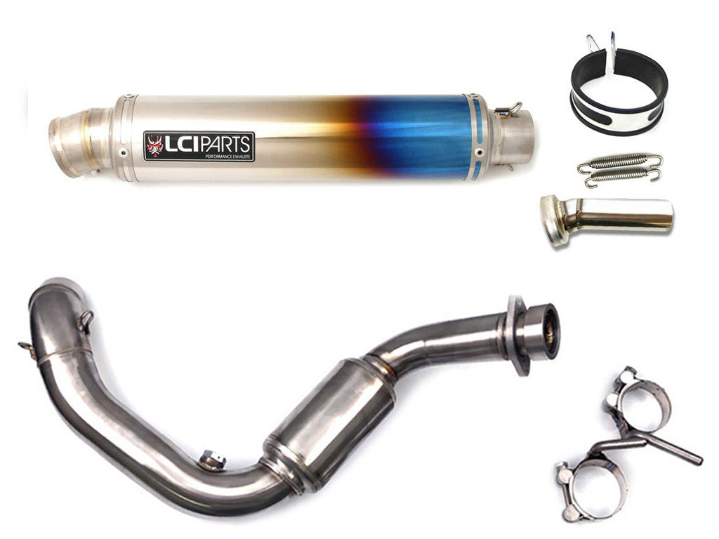 BMW G310R G310GS 2016-2025 LCIPARTS ROUND TITANIUM EXHAUST SYSTEMS