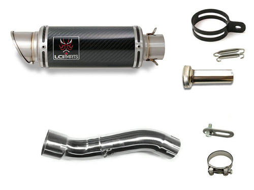 HONDA  XL750 TRANSALP LCIショートカーボンスリップオンマフラー