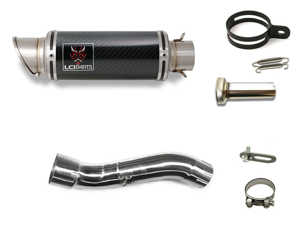 HONDA  XL750 TRANSALP LCIショートカーボンスリップオンマフラー