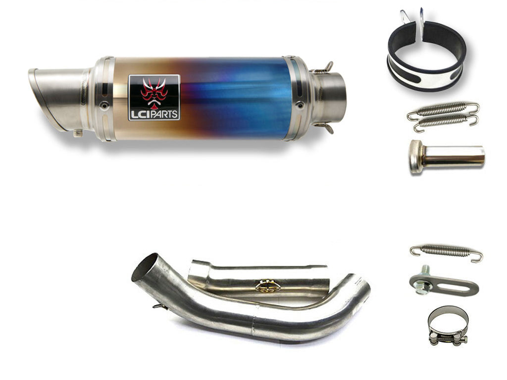LCIPARTS HORNET250 ショートダウンスリップマフラー HONDA HORNET250 LCIPARTS SHORT TITANIUM SLIP-ON MUFFLER
