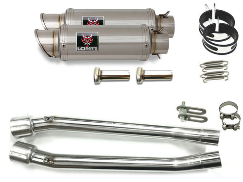 Kawasaki GPX250R 1987-1990 LCIショートステンレススリップオンマフラー