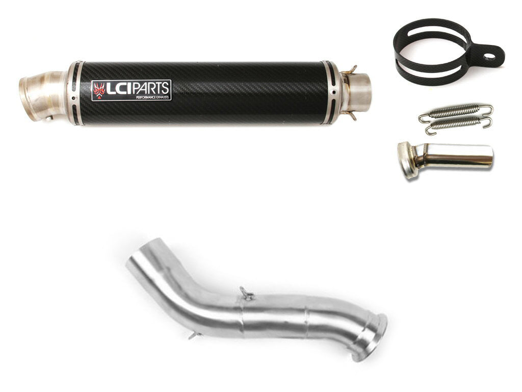 KTM 890 ADVENTURE 2021-2024 LCIPARTS LCI ROUND TITANIUMDry carbon SLIP-ON MUFFLER