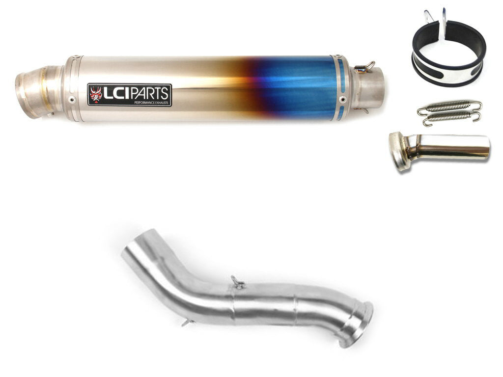 KTM 890 ADVENTURE 2021-2024 LCIPARTS LCI ROUND TITANIUM SLIP-ON MUFFLER