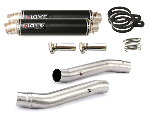 Kawasaki Z1000 2007-2009 LCIPARTS ラウンドチタンカーボンスリチE Eオンマフラー