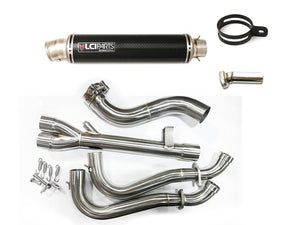Suzuki GSX-8S 2023-2025 GSX-8R 2024-2025 LCIPARTS ROUND TITANIUM CARBON EXHAUST SYSTEMS