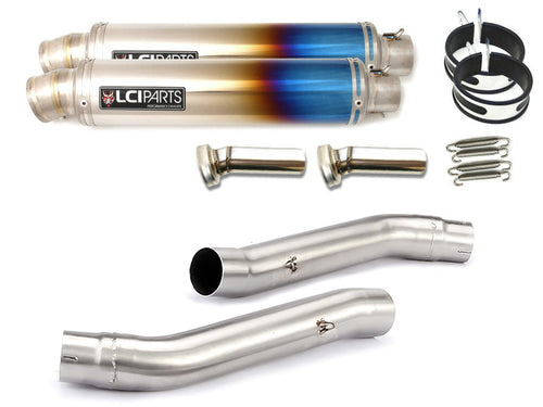 Kawasaki Z1000 2007-2009 LCIPARTS ラウンドフルチタンスリチE Eオンマフラー