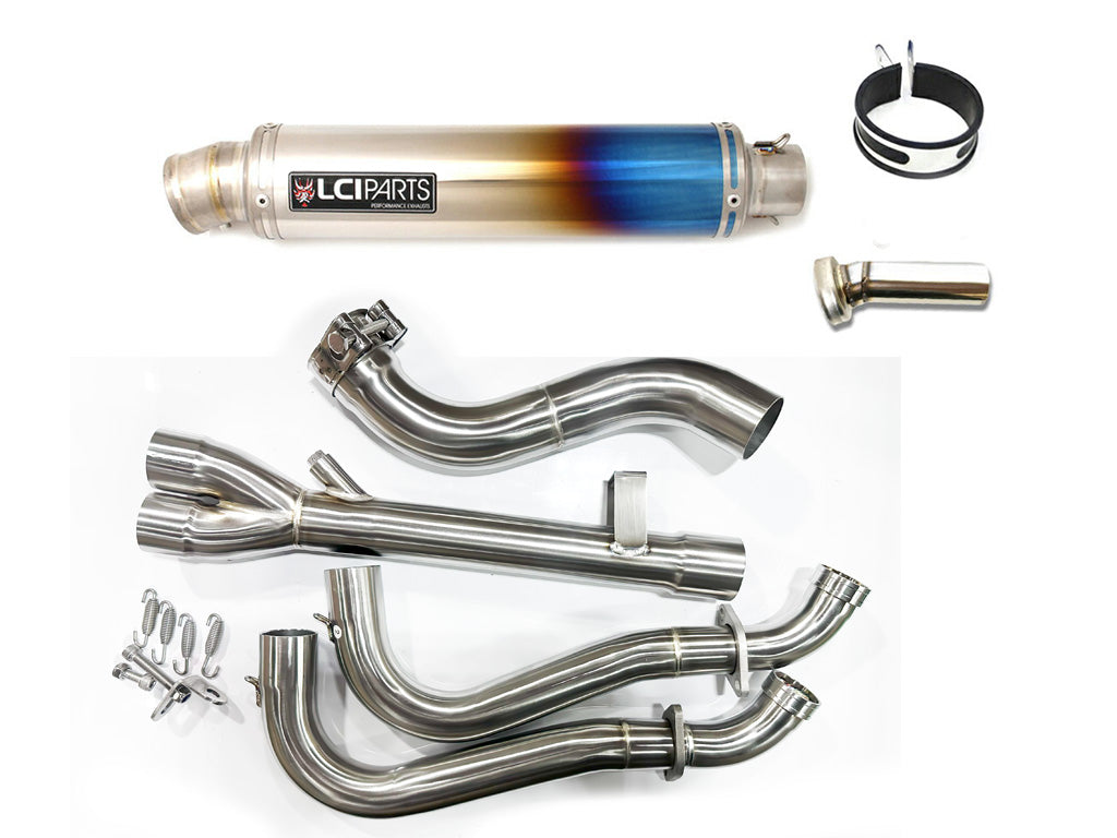 Suzuki GSX-8S 2023-2025 GSX-8R 2024-2025 LCIPARTS ROUND TITANIUM EXHAUST SYSTEMS
