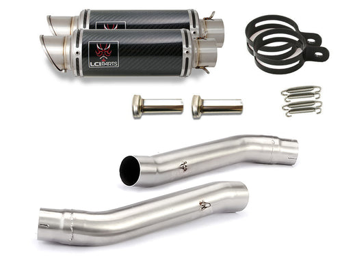 Kawasaki Z1000 2007-2009 LCIショートカーボンスリチE Eオンマフラー