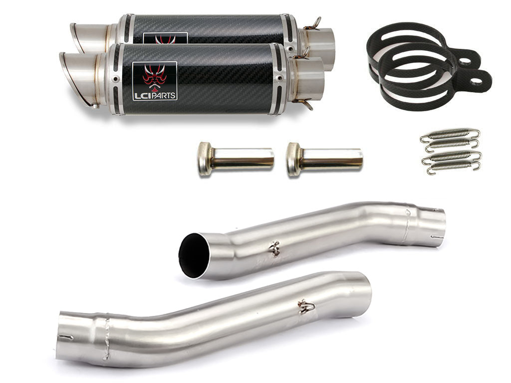 Kawasaki Z1000 2007-2009 LCIショートカーボンスリチE Eオンマフラー