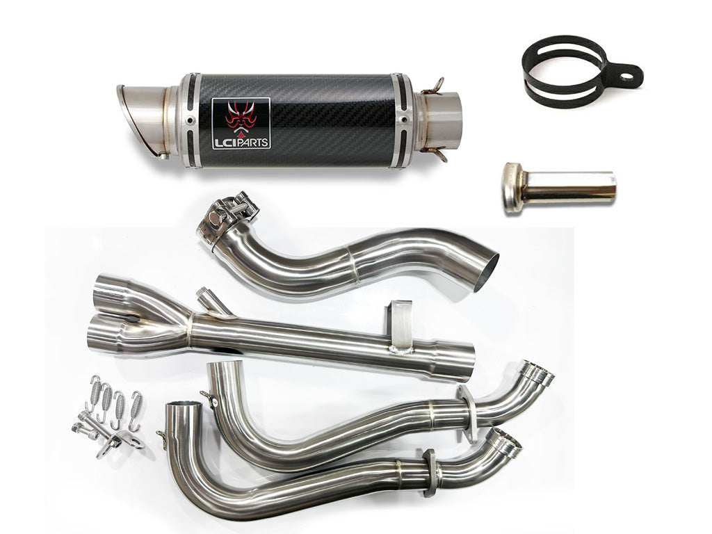 Suzuki GSX-8S 2023-2025 GSX-8R 2024-2025 LCIPARTS SHORT CARBON EXHAUST SYSTEMS