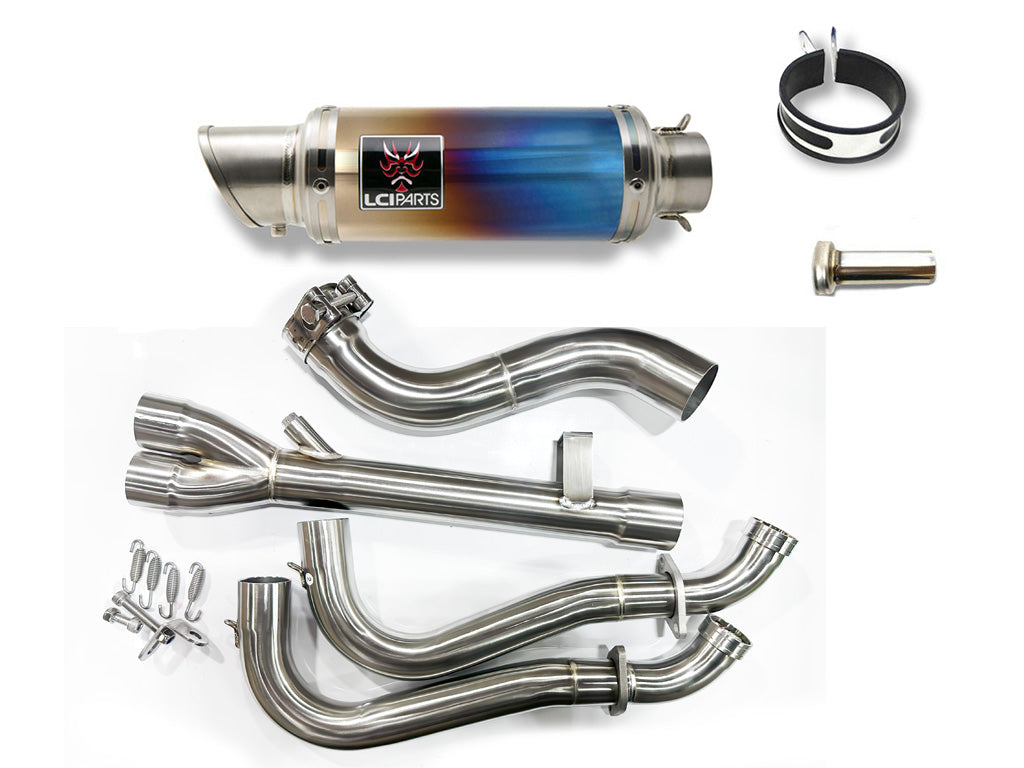 Suzuki GSX-8S 2023-2025 GSX-8R 2024-2025 LCIPARTS SHORT TITANIUM EXHAUST SYSTEMS