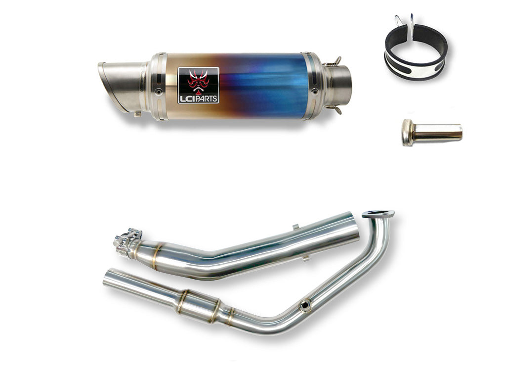 Yamaha YZF-R15 MT-15 LCIPARTS ショートチタンフルエキゾーストマフラー