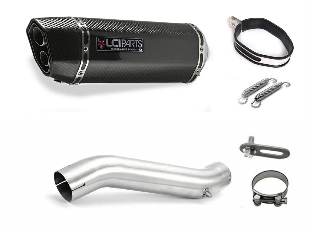 HONDA CB400F 400X 2013-2015 NC47 LCIPARTS ツインエンド　カーボン スリップオンマフラー