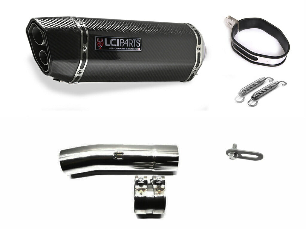 HONDA VTR250 1997-2014 MC33 LCIPARTS ツインエンド　カーボン スリップオンマフラー
