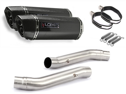 Kawasaki Z1000 2007-2009 LCIPARTS チE‚¤ンエンド　カーボン スリチE Eオンマフラー