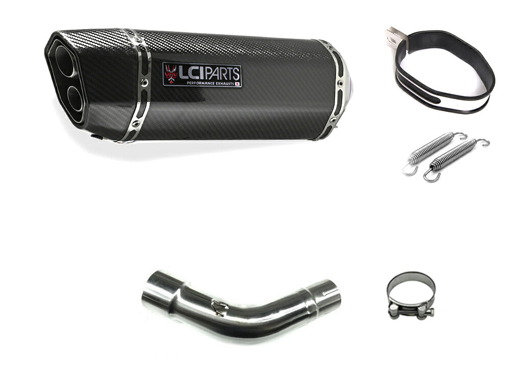 HONDA REBEL500 2017-2024 LCIPARTS TWIN-END CARBON SLIP-ON MUFFLER
