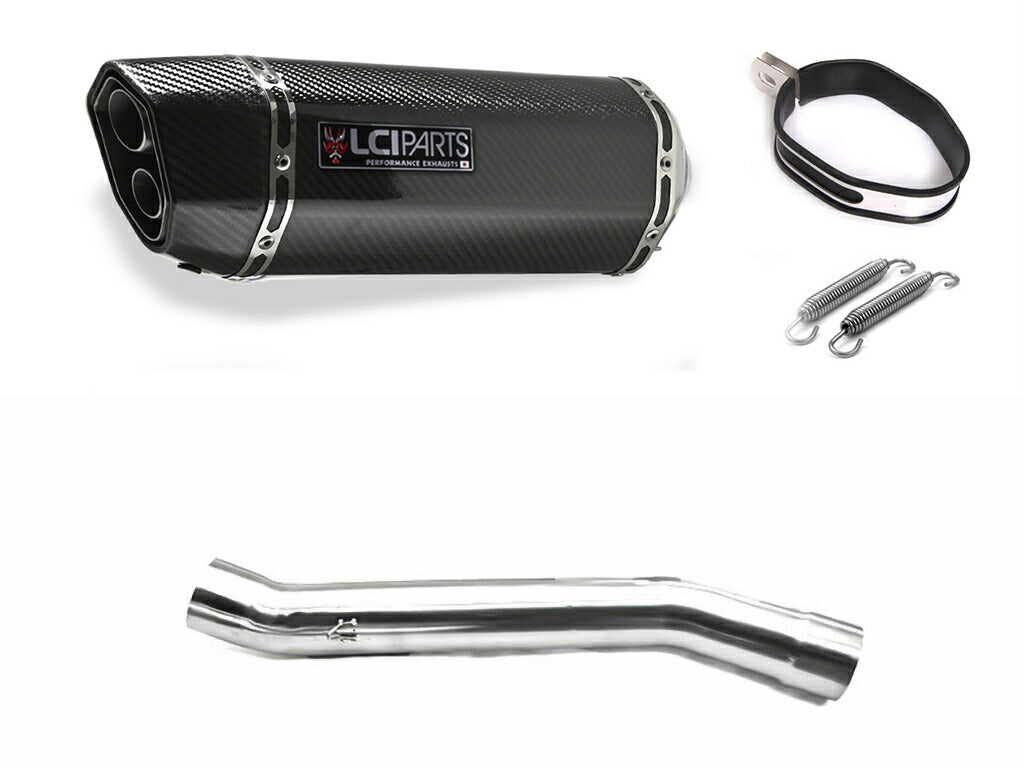 Suzuki INAZUMA400 1997-2001 LCIPARTS ツインエンド　カーボン スリップオンマフラー
