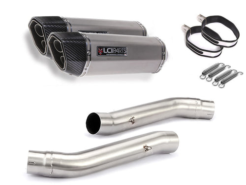 Kawasaki Z1000 2007-2009 LCIPARTS チE‚¤ンエンド　スチEƒ³レス スリチE Eオンマフラー