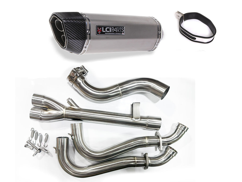 Suzuki GSX-8S 2023-2025 GSX-8R 2024-2025 LCIPARTS TWIN-END STAINLESS EXHAUST SYSTEMS