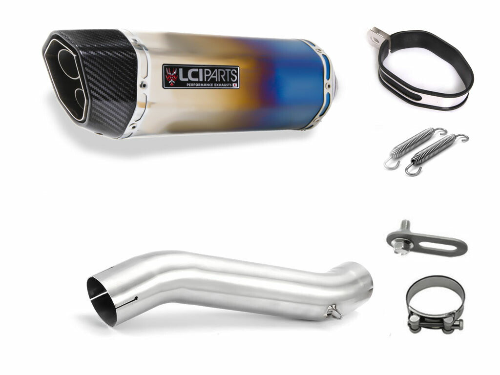HONDA CBR400R 2013-2015 NC47 LCIPARTS ツインエンド　チタン スリップオンマフラー