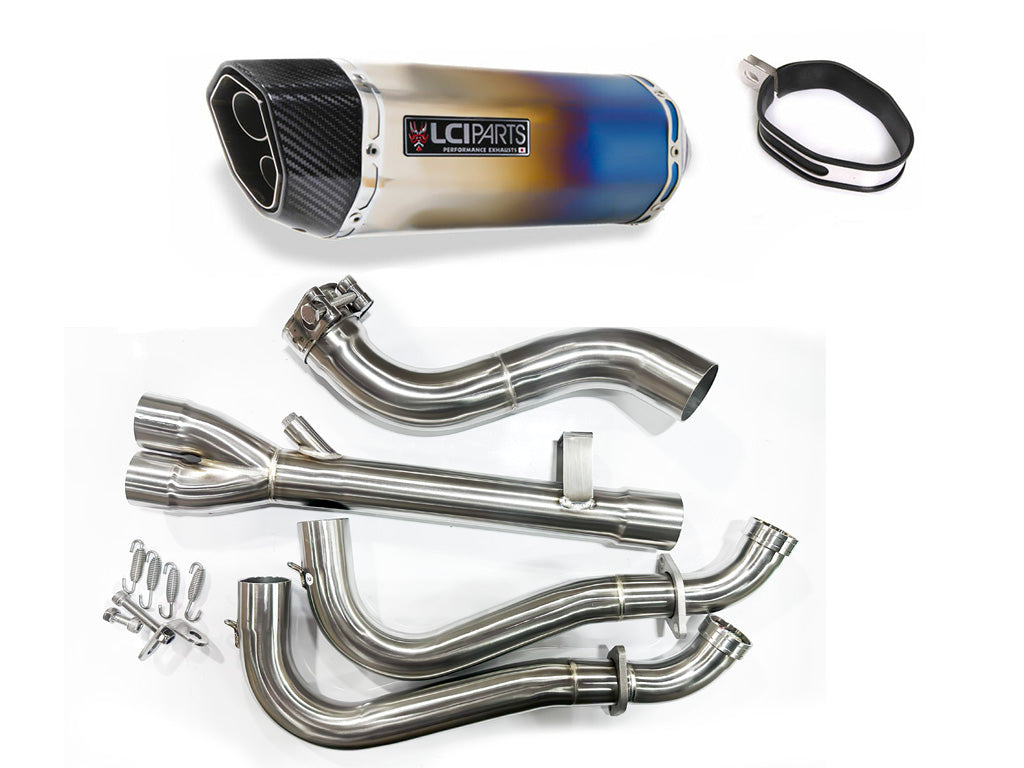 Suzuki GSX-8S 2023-2025 GSX-8R 2024-2025 LCIPARTS TWIN-END TITANIUM EXHAUST SYSTEMS