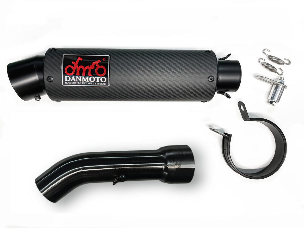 HONDA REBEL250 2023-2025 DANMOTO CARBON BLACK SLIP-ON MUFFLER