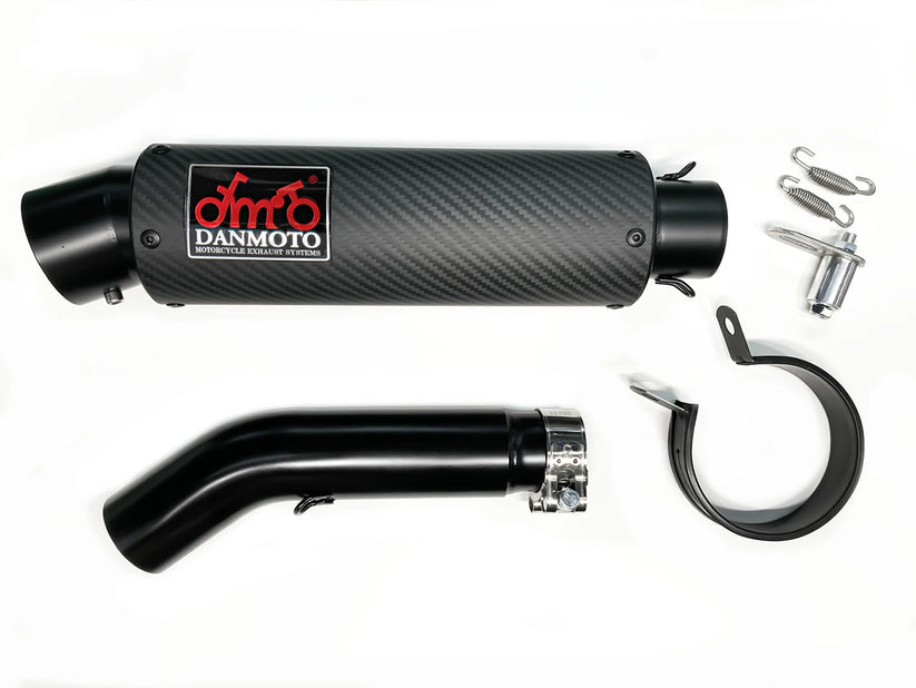 HONDA REBEL250 2017-2022 DANMOTO CARBON BLACK SLIP-ON MUFFLER