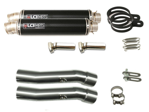 Yamaha XJR1200 [4KG] 1994-1997 LCIPARTS ラウンドチタンカーボンスリップオンマフラー