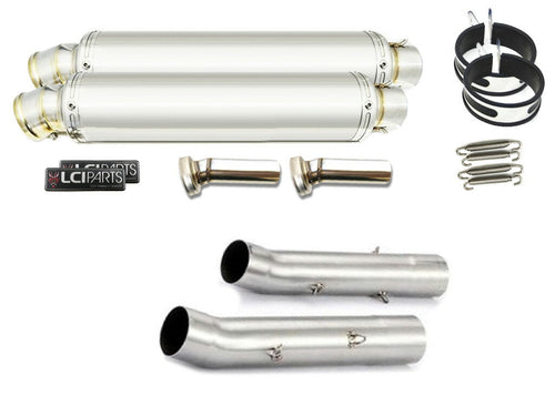 Aprilia RSV Mille 2004-2008 LCIROUND STAINLESS steel SLIP-ON MUFFLER