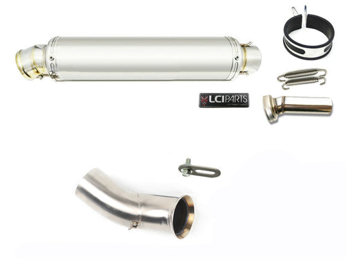 DUCATI Hyper Motard / Hyper strada 821 939 2013-2018 LCIROUND STAINLESS steel SLIP-ON MUFFLER