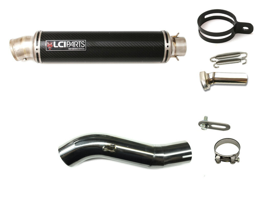 HONDA CB250R 2018-2023 LCIROUND TITANIUMDry carbon SLIP-ON MUFFLER