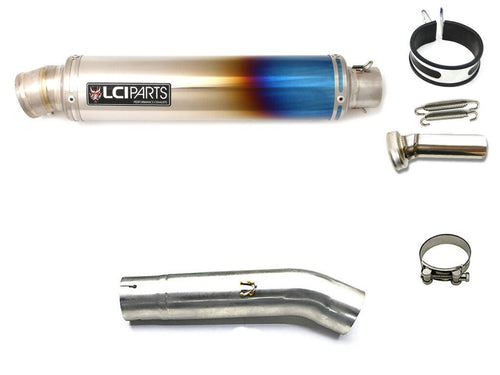 HONDA CB400SF CB400SB NC42 2007-2022 LCIPARTS LCI ROUND TITANIUM SLIP-ON MUFFLER