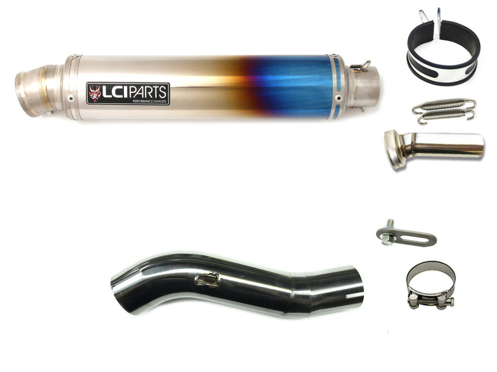 HONDA CBR250R 2014-2016 LCIROUND TITANIUM SLIP-ON MUFFLER