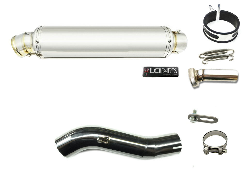 HONDA CBR250R 2014-2016 LCIROUND STAINLESS steel SLIP-ON MUFFLER