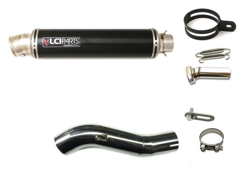 HONDA CBR400R 2013-2015 LCIROUND TITANIUMDry carbon SLIP-ON MUFFLER