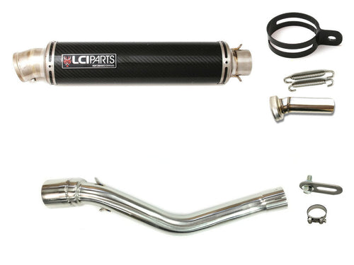 HONDA CRF250L CRF250M 2012-2016 (MD38) LCIROUND TITANIUMDry carbon SLIP-ON MUFFLER