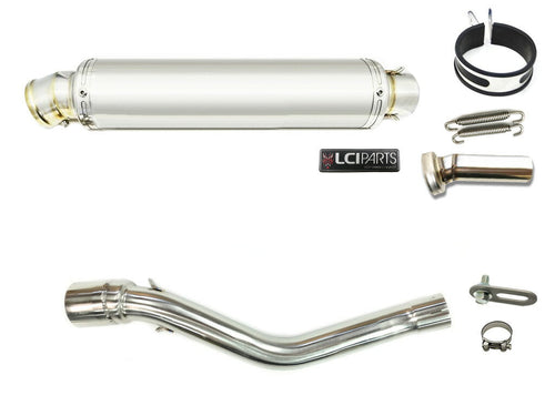 HONDA CRF250L CRF250M 2012-2016 (MD38) LCIROUND STAINLESS steel SLIP-ON MUFFLER