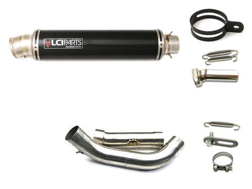 HONDA HORNET250 LCIROUND TITANIUMDry carbon SLIP-ON MUFFLER