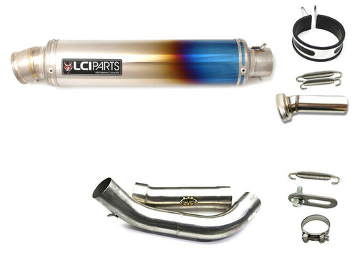 HONDA HORNET250 LCIROUND TITANIUM SLIP-ON MUFFLER