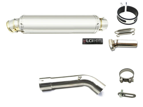 HONDA VFR800F 2017-2019 LCIROUND STAINLESS steel SLIP-ON MUFFLER