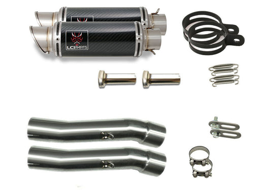 HONDA VT250F/FE 1982-1985 LCISHORT CARBON SLIP-ON MUFFLER