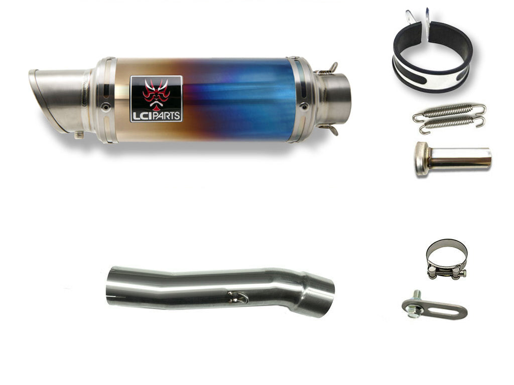 HONDA VT250F VTZ250 (MC15) 1986-1987 LCISHORT TITANIUM SLIP-ON MUFFLER