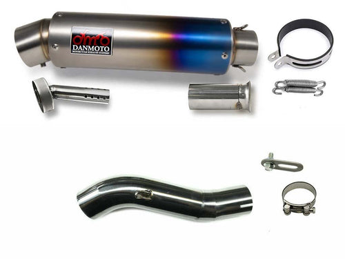 Honda CB400F 400X 2013-2015 TITANIUM GP Slip-on muffler - DANMOTO EXHAUSTS