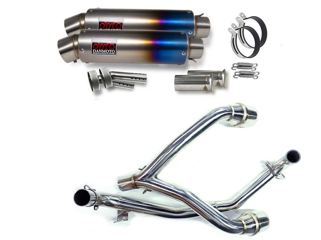 Honda GROM125 MSX125 2012-2015 Dual TITANIUM GP Full exhaust muffler - DANMOTO EXHAUSTS