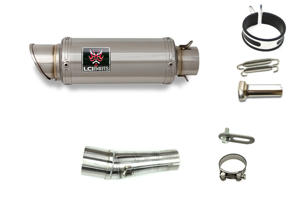 KAWASAKI Versys-X 250 300 2017-2021 LCISHORT STAINLESS steel SLIP-ON MUFFLER