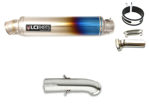 KTM DUKE 125 200 2017-2019 LCIROUND TITANIUM SLIP-ON MUFFLER