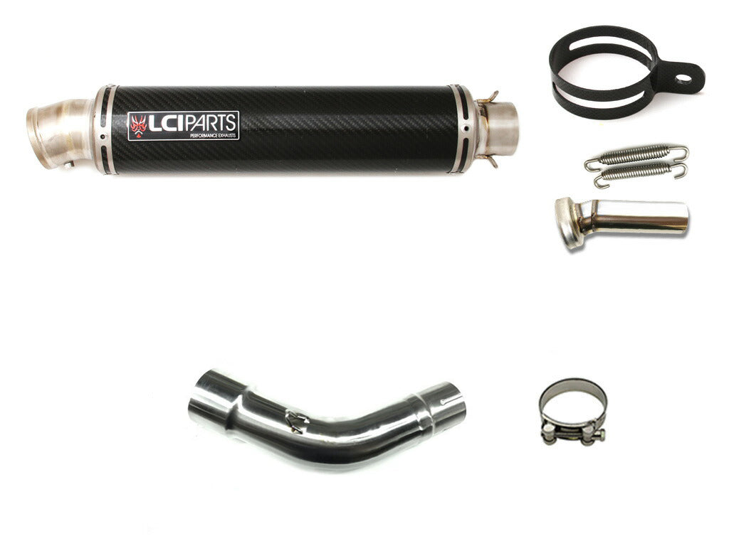 HONDA REBEL250 2017-2022 LCIPARTS LCIPARTS  ROUND TITANIUM CARBON SHELL SLIP-ON MUFFLER