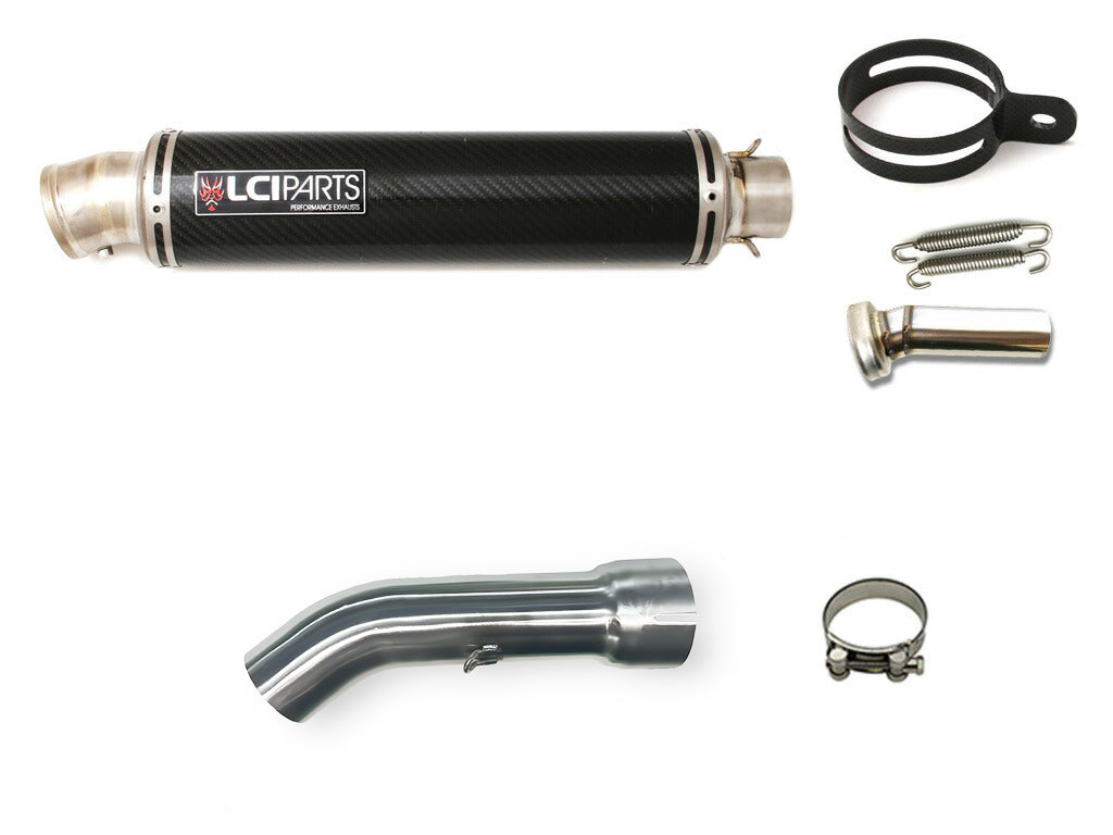 HONDA REBEL250 2023- LCIPARTS LCIPARTS  ROUND TITANIUM CARBON SHELL SLIP-ON MUFFLER