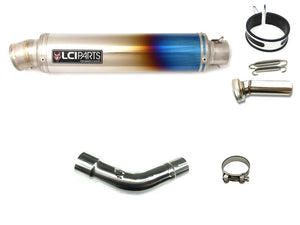 HONDA REBEL250 2017-2022 LCIPARTS LCIPARTS  ROUND TITANIUM SLIP-ON MUFFLER